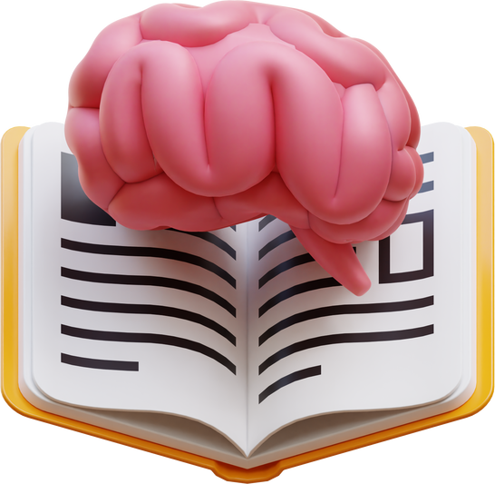 3D Education Object Knowledge Brain and Book